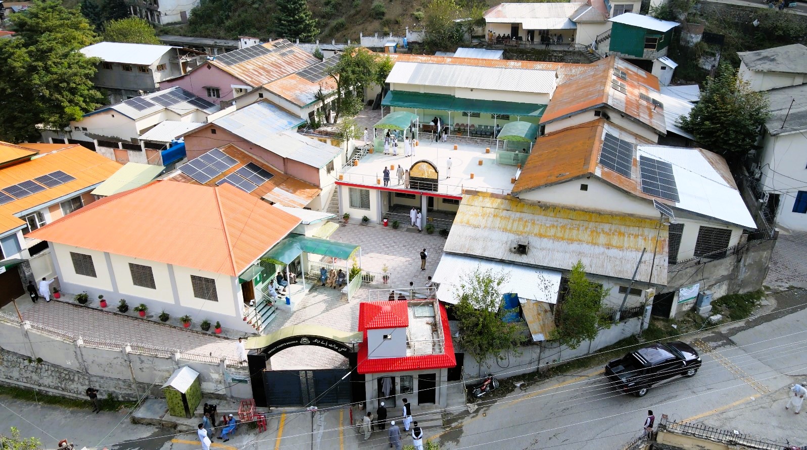 Aerial View of Courts